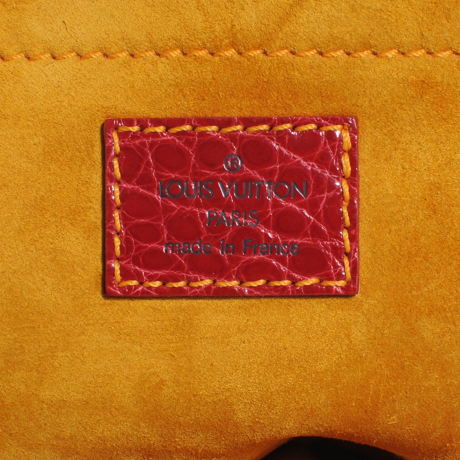 Louis Vuitton Denim Alligator Sac Fermoir GM 6 of 7