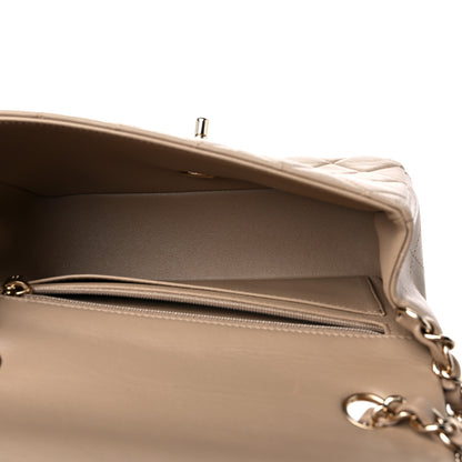 Chanel Lambskin Quilted Mini Rectangular Flap Dark Beige 5 of 9