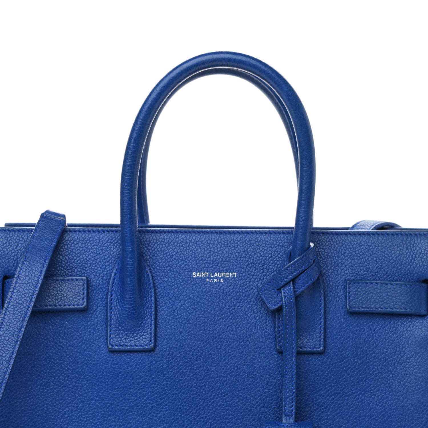 Saint Laurent Grained Calfskin Baby Sac De Jour Royal Blue 11 of 20