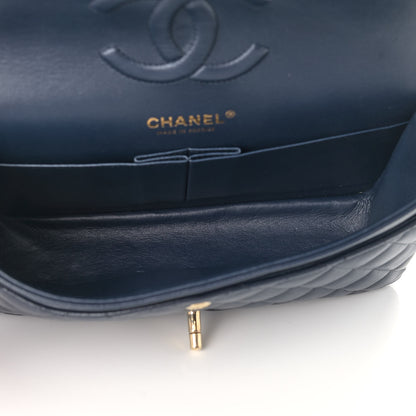 Chanel Caviar Quilted Medium Double Flap Navy 4 of 13