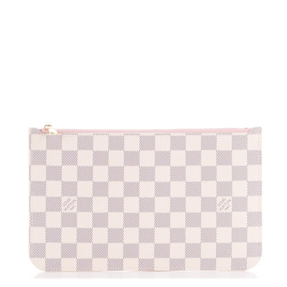 Louis Vuitton Damier Azur Neverfull MM GM Pochette Rose Ballerine 1 of 7