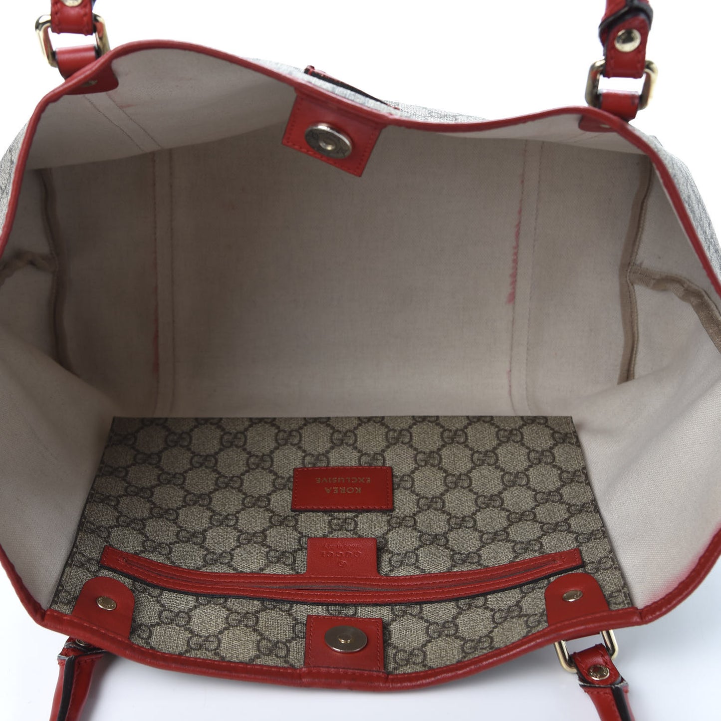 GG Plus Monogram Medium Joy Tote Red