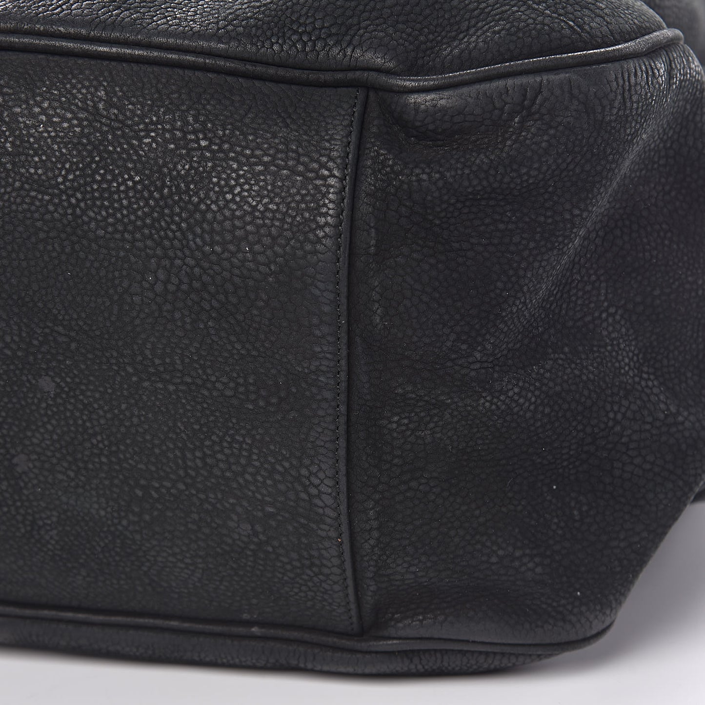 Nubuck Crocodile Embossed Large Roady Hobo Black Gold