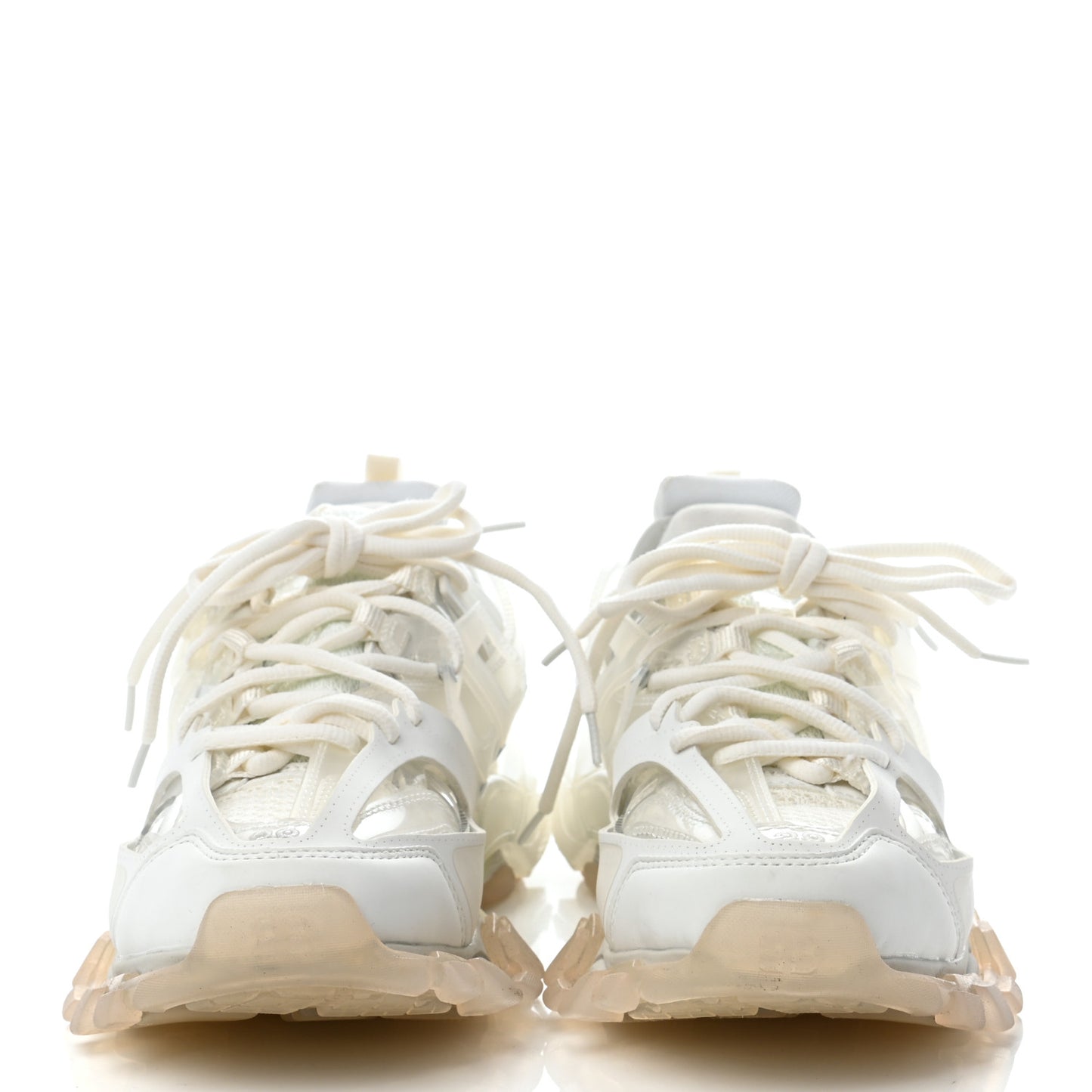 Mesh Nubuck Effect Fabric Glow in the Dark Womens Track Sneakers 38 White