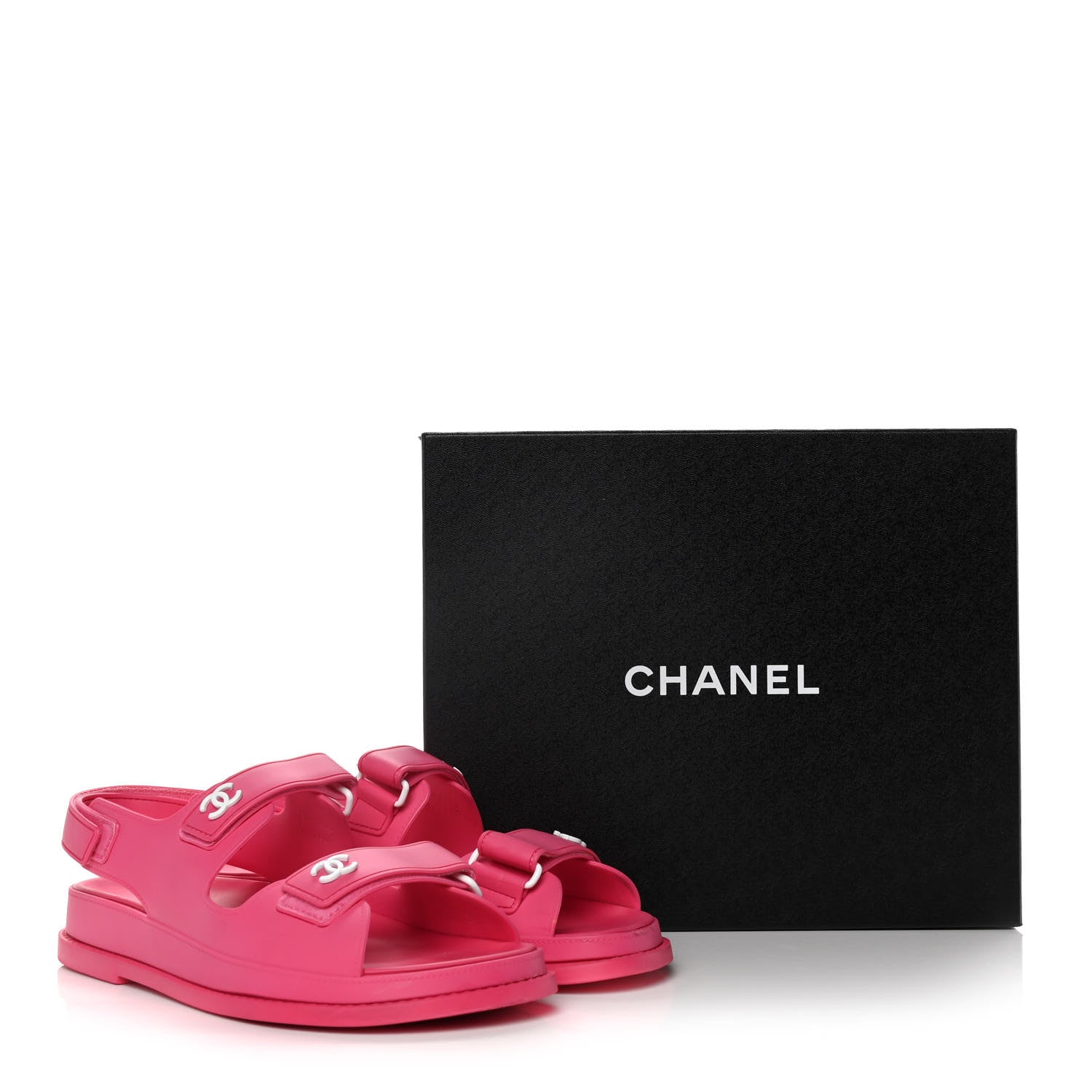 Chanel Rubber CC Dad Sandals 39 Pink 10 of 10