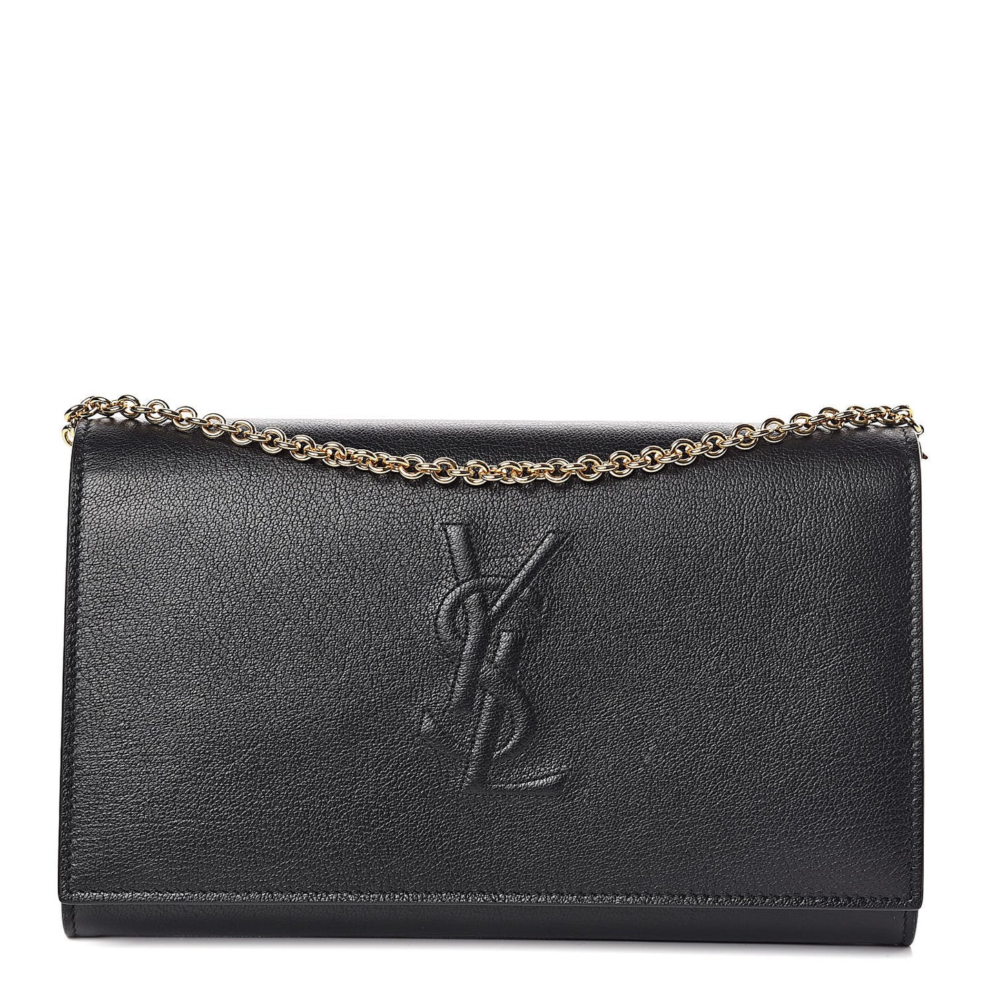 Calfskin Monogram Belle de Jour Chain Clutch Black