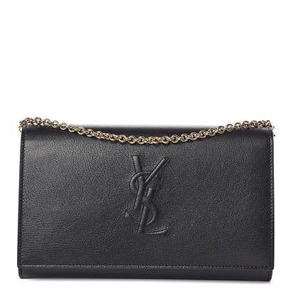 Saint Laurent Calfskin Monogram Belle de Jour Chain Clutch Black 1 of 10