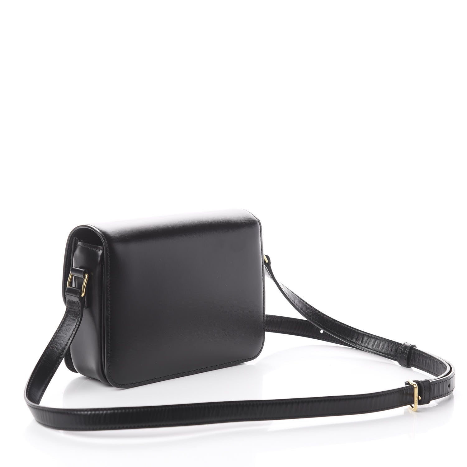 Celine Shiny Calfskin Small Triomphe Black 2 of 8