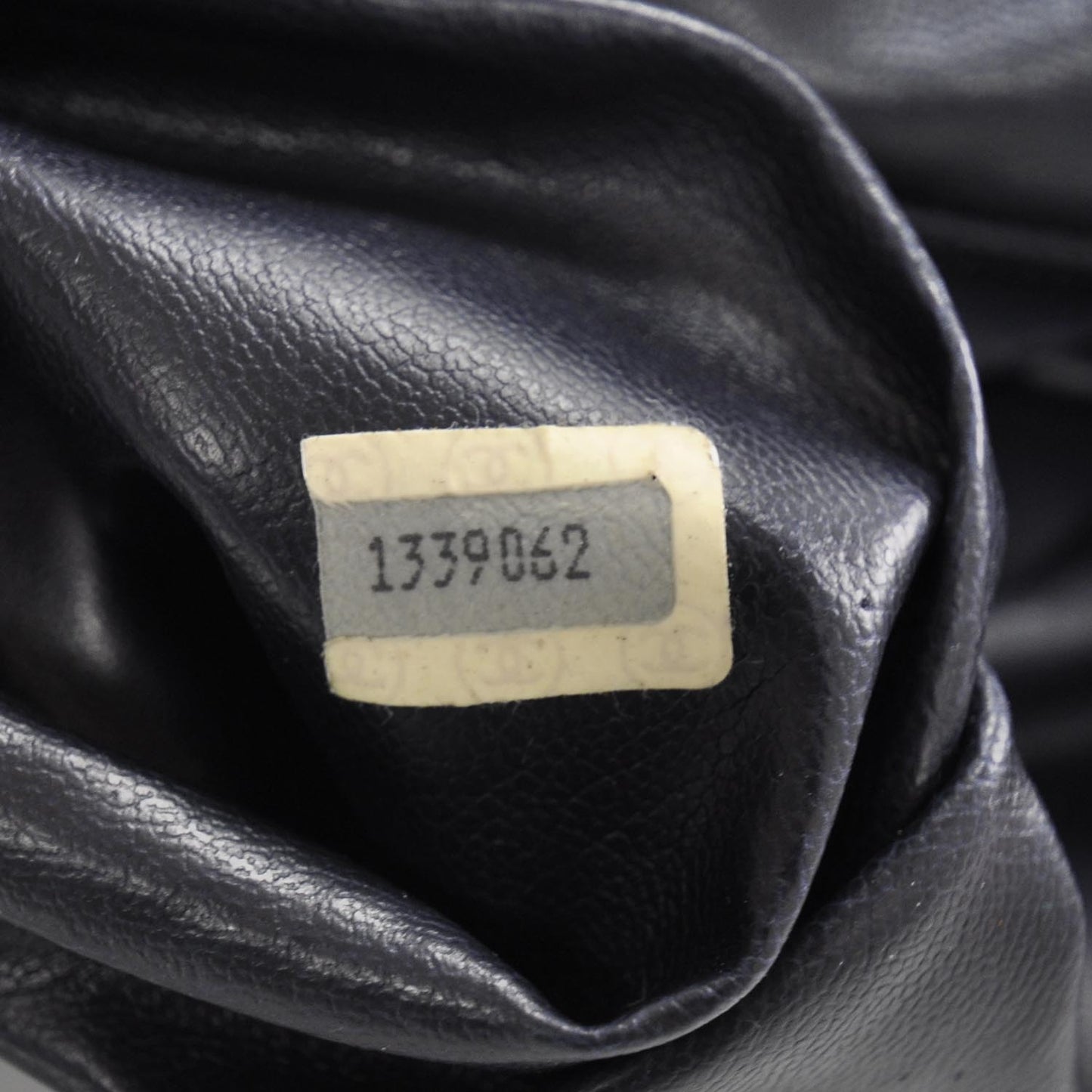 Lambskin Quilted Shoulder Bag Navy Blue