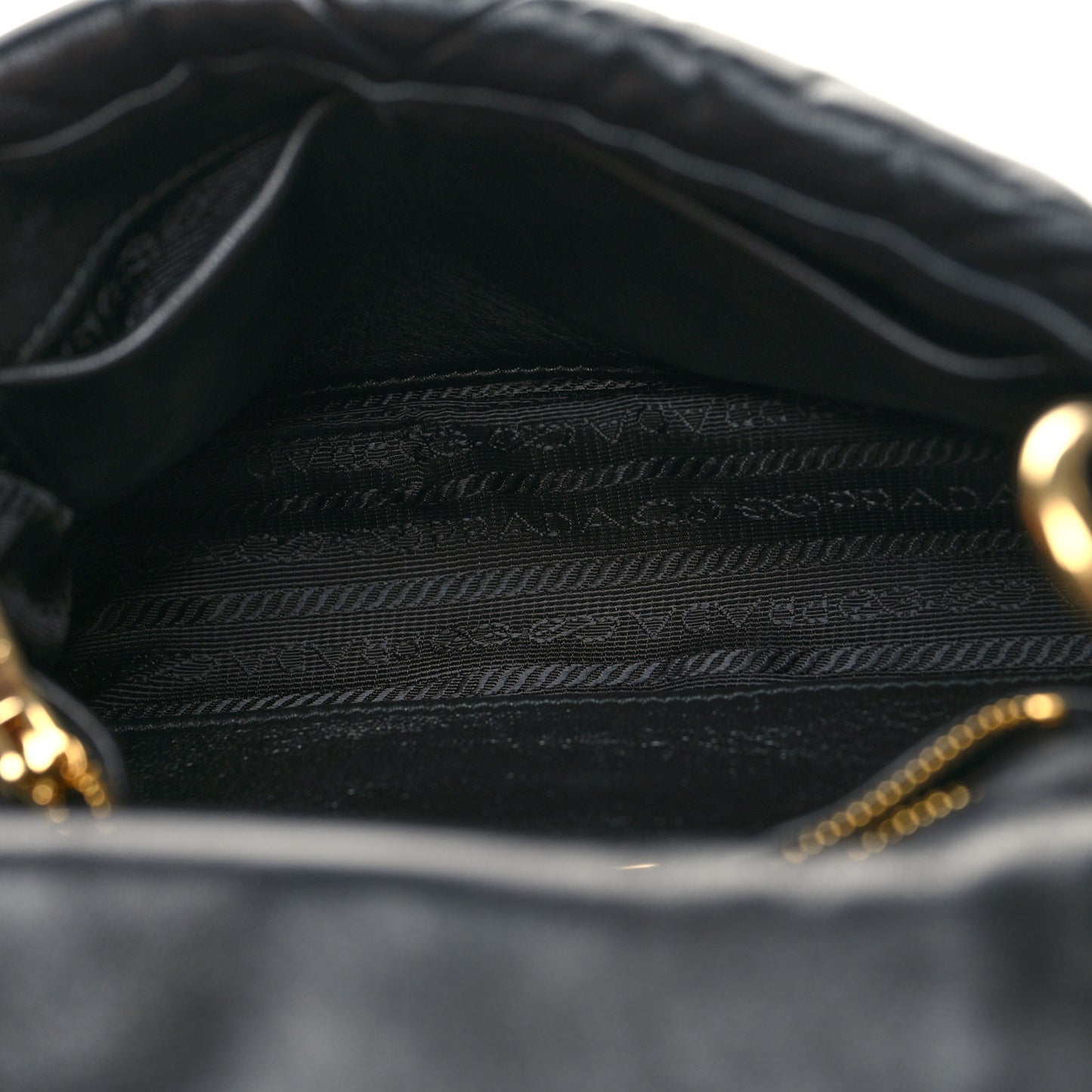 Nappa Metal Quilted Small Patchwork System Flap Bag Black