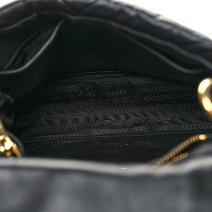 Prada Nappa Metal Quilted Small Patchwork System Flap Bag Black 5 of 9