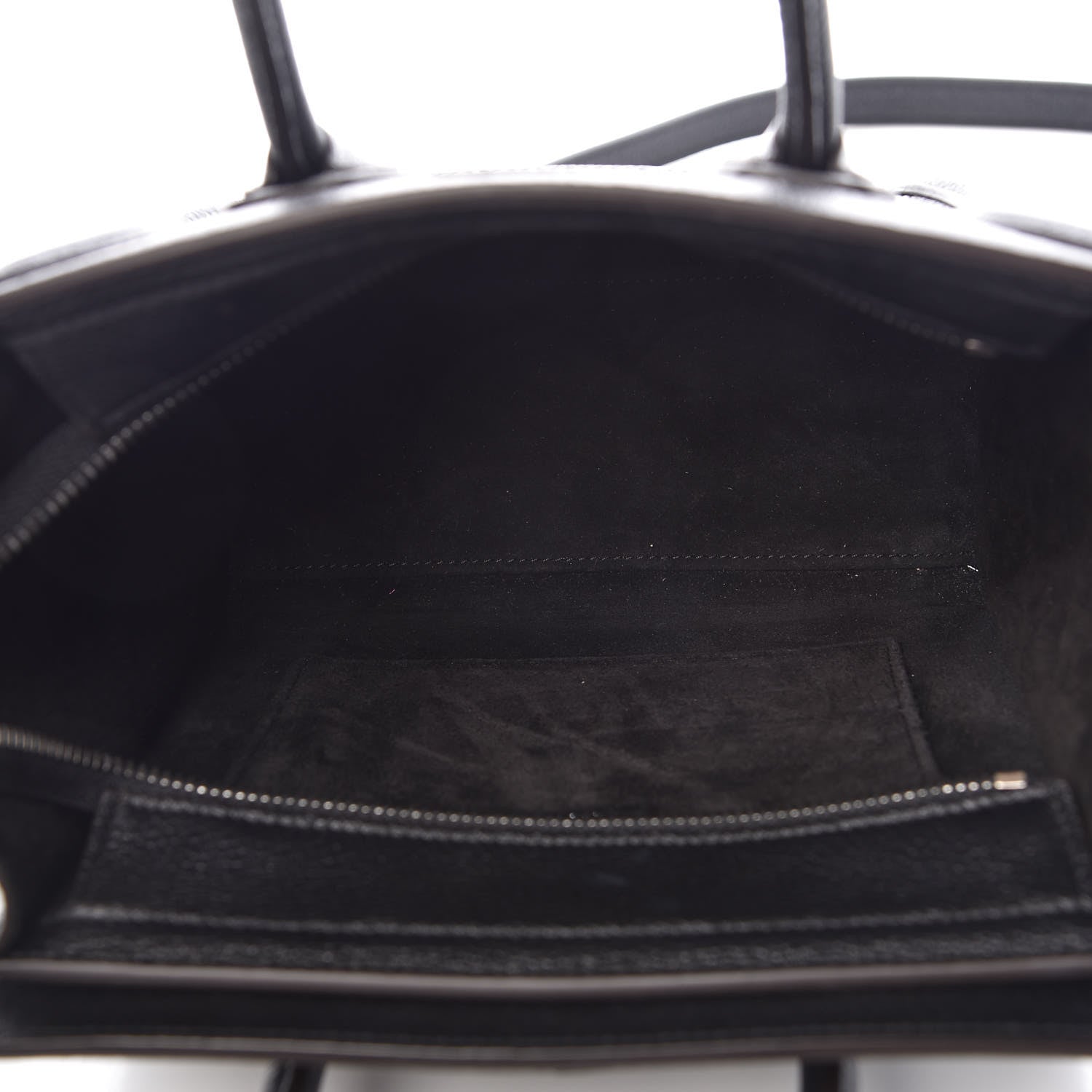 Celine Drummed Calfskin Nano Luggage Black 5 of 9