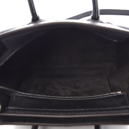 Celine Drummed Calfskin Nano Luggage Black 5 of 9