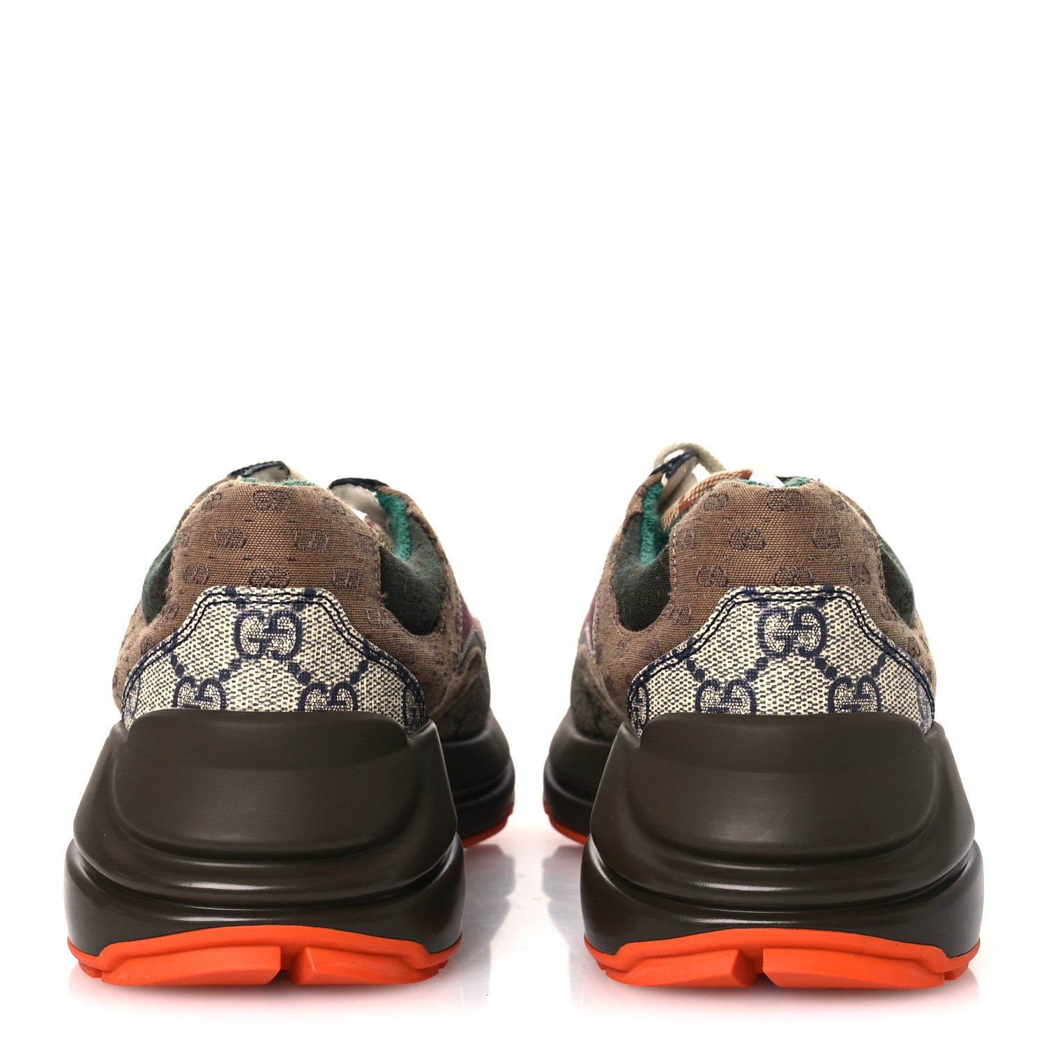 Gucci GG Supreme Monogram Mix Monogram Womens Rhyton Sneakers 36.5 Bordeaux Beige Ebony 6 of 10