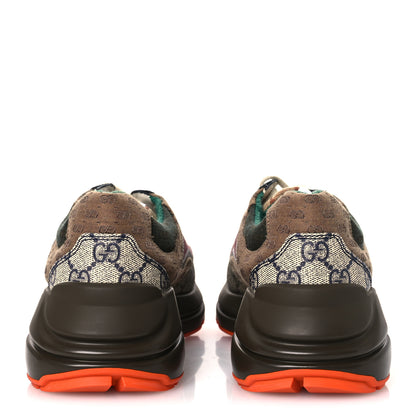 Gucci GG Supreme Monogram Mix Monogram Womens Rhyton Sneakers 36.5 Bordeaux Beige Ebony 6 of 10