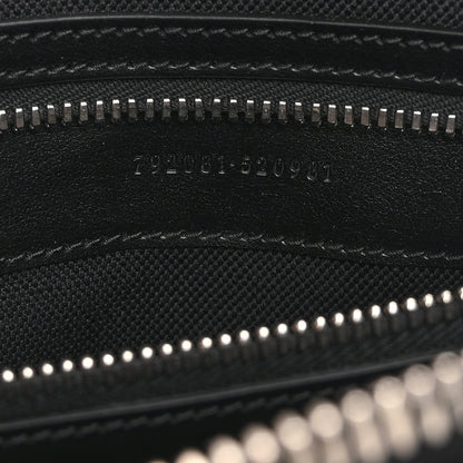 Gucci GG Supreme Monogram Web Small Flat Messenger Bag Black Grey 7 of 11