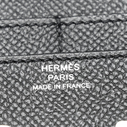 Hermes Epsom Constance Compact Passant Wallet Black 6 of 8