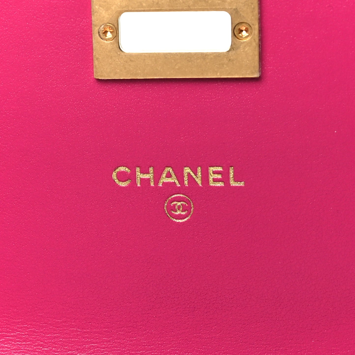 Aged Calfskin Quilted Mini Reissue Wallet On Chain WOC Fuchsia
