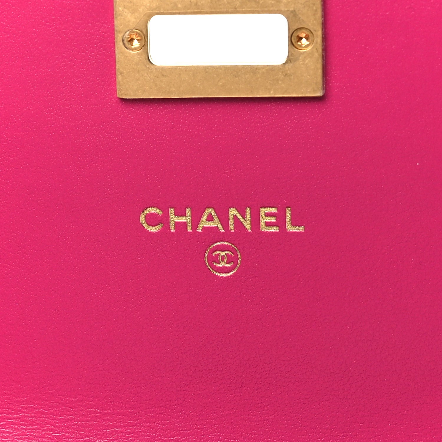 Chanel Aged Calfskin Quilted Mini Reissue Wallet On Chain WOC Fuchsia 6 of 10