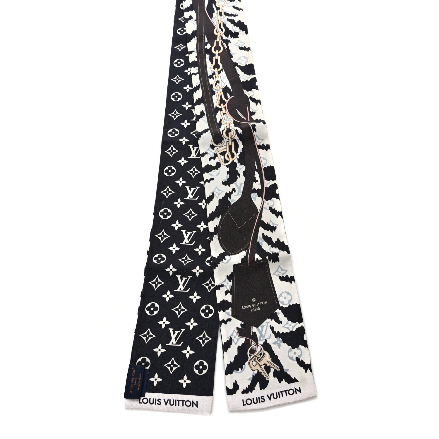Louis Vuitton Silk Monogram Confidential Tigergram Cream 2 of 3
