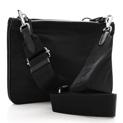 Prada Re-Nylon Saffiano Re-Edition 2000 Double Zip Crossbody Bag Black 2 of 10