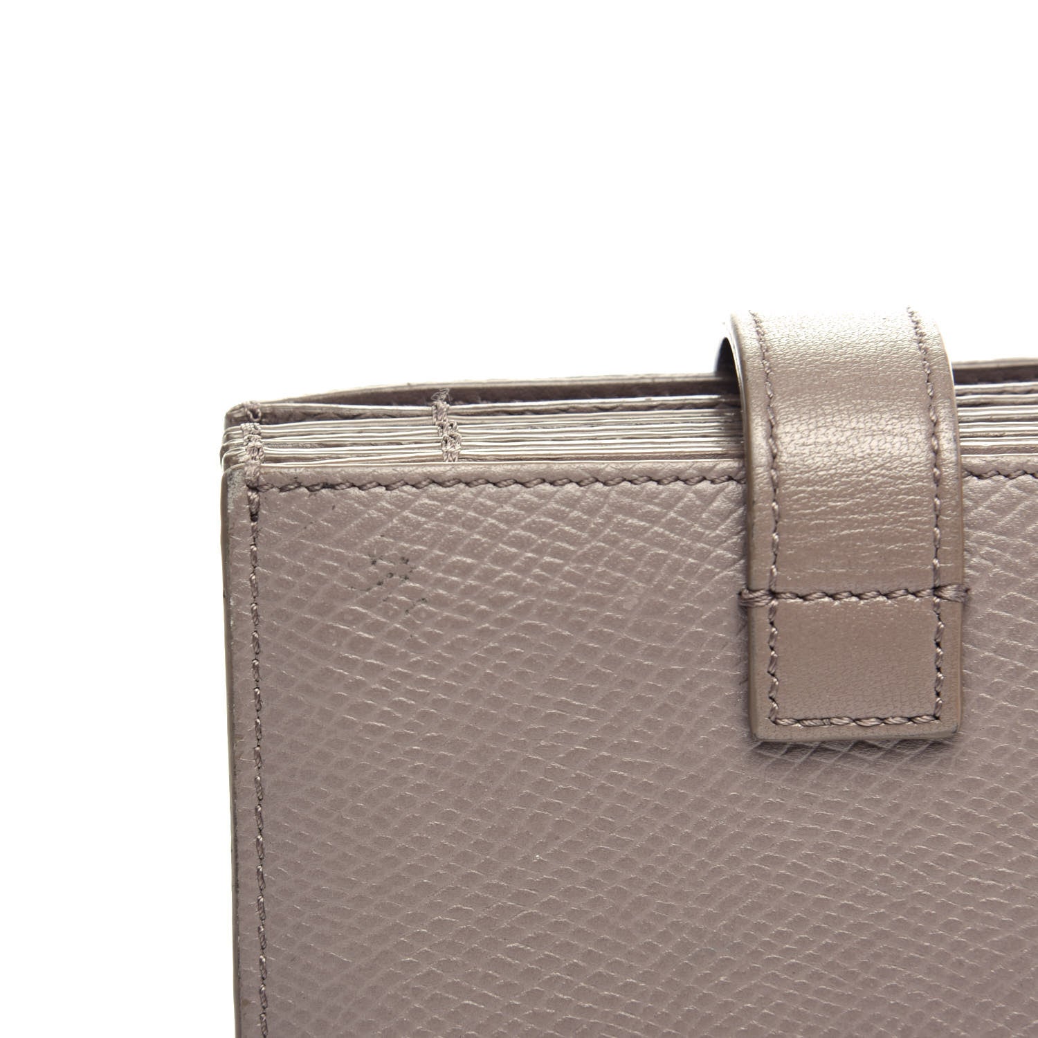 Celine Grained Shiny Calfskin Accordion Card Holder Pebble 9 of 9