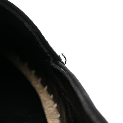 Chanel Neoprene Patent Calfskin Pearl CC Espadrilles 36 Black White 10 of 12