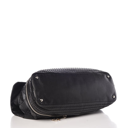 Chanel Calfskin Stitched Large Expandable Flap Bag Black 4 of 10