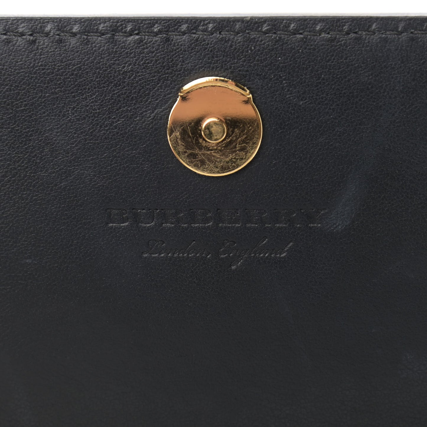 Derby Calfskin House Check Wallet On Chain Black