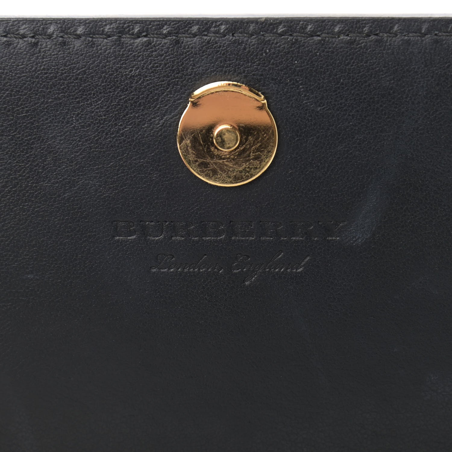 Burberry Derby Calfskin House Check Wallet On Chain Black 6 of 10