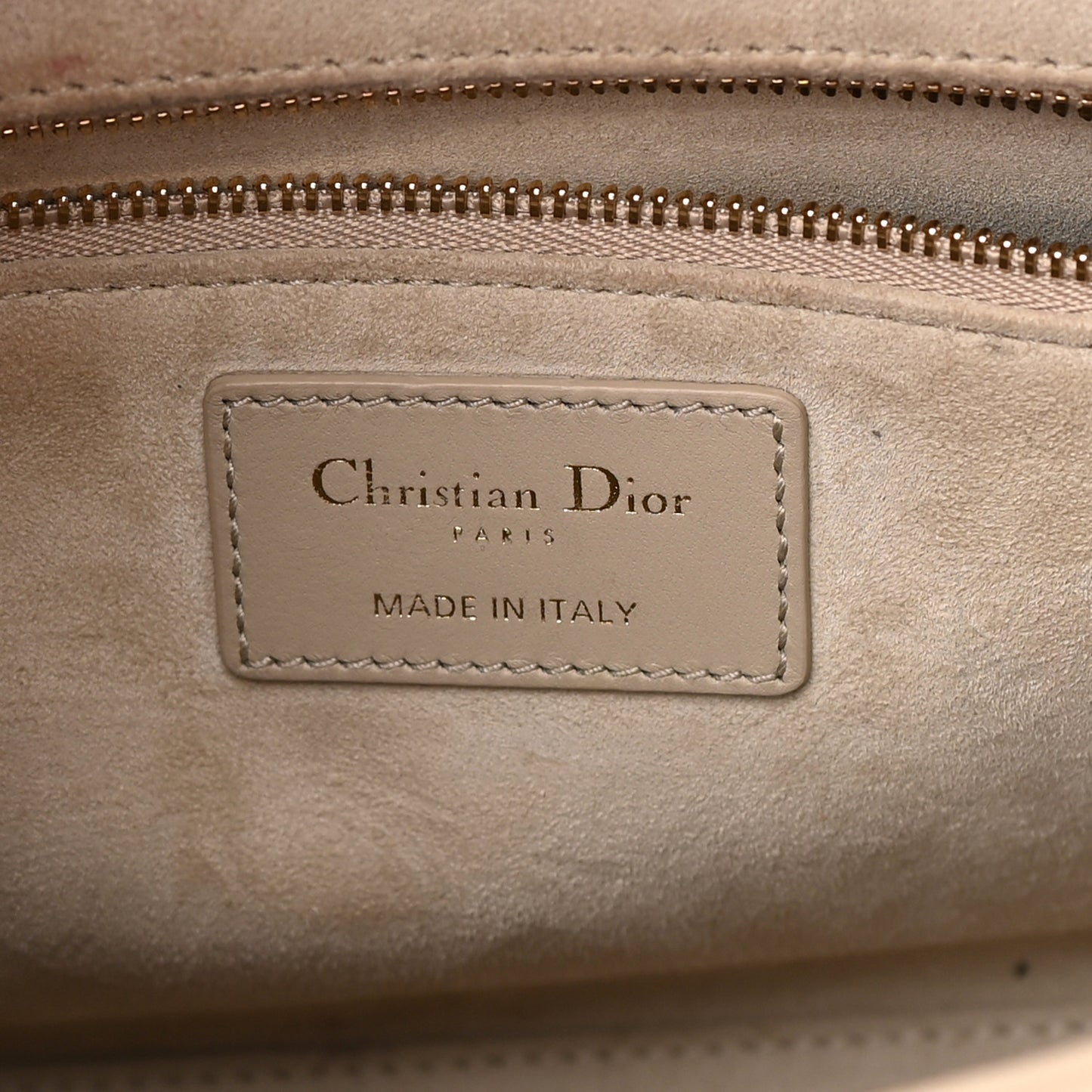 Lambskin Cannage Medium Lady Dior Beige