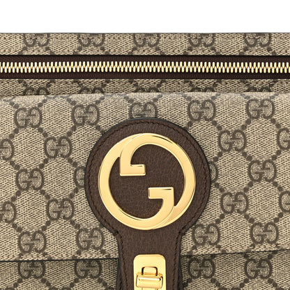Gucci GG Supreme Monogram Textured Dollar Calfskin Blondie Belt Bag Beige Ebony New Acero 8 of 11