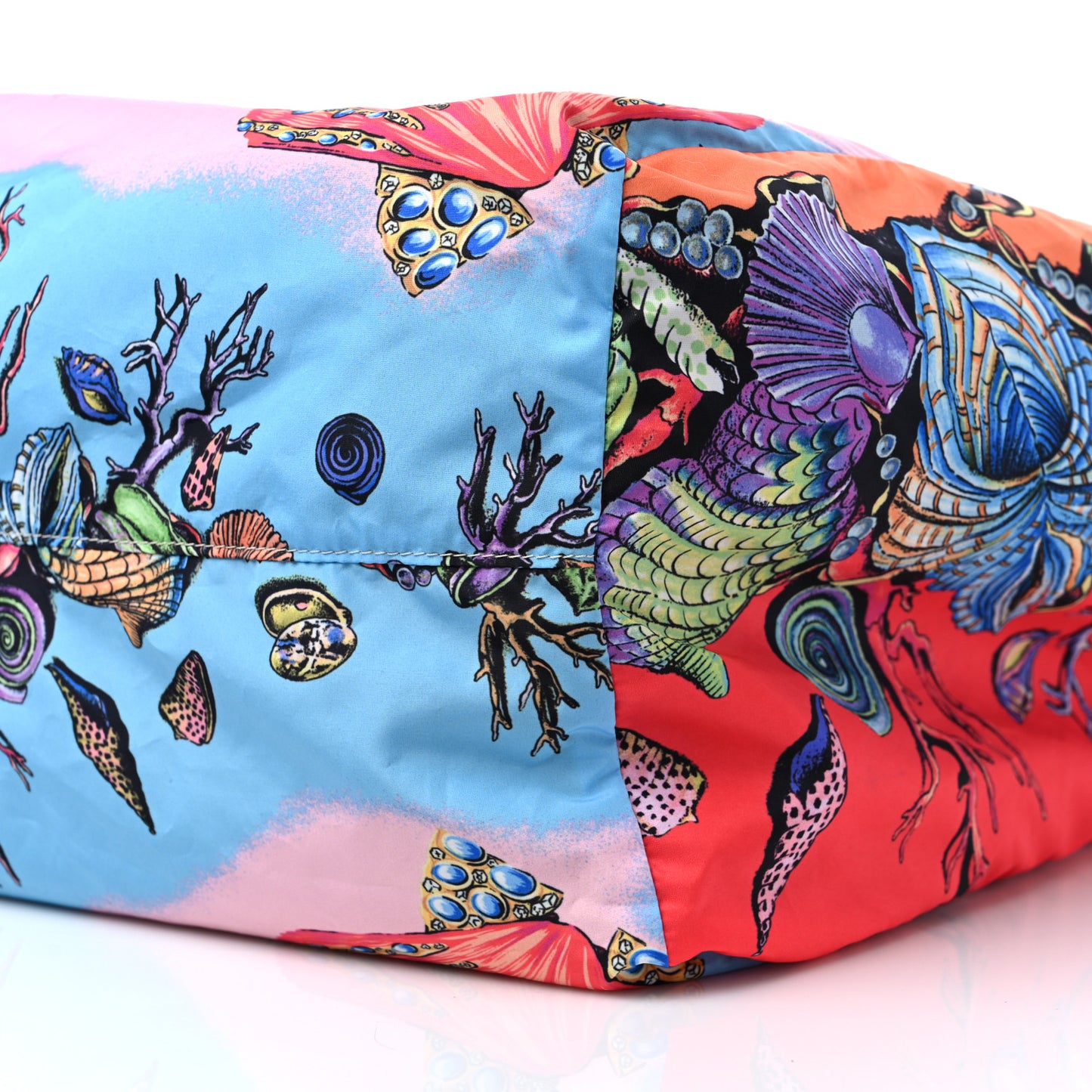 Nylon Tresor De La Mer Print Shopper Tote White Multicolor