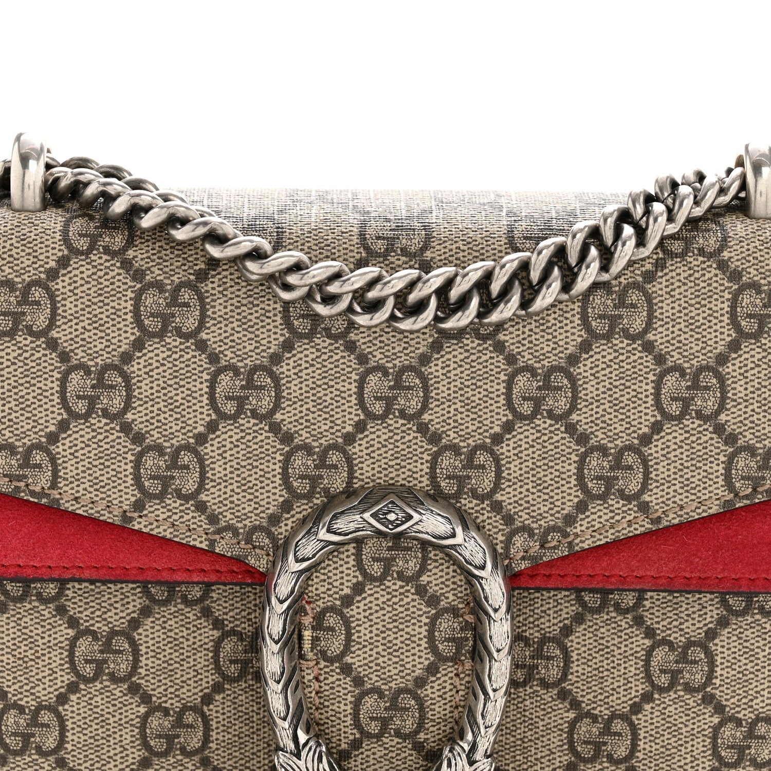 Gucci GG Supreme Monogram Mini Dionysus Shoulder Bag Hibiscus Red 8 of 12