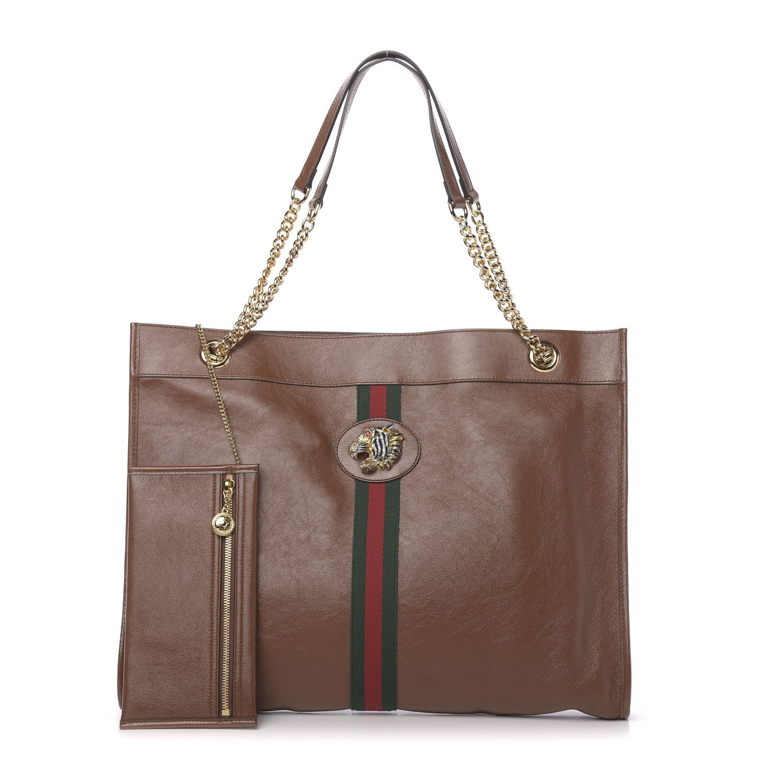 Gucci Calfskin Large Rajah Chain Tote Cuir 1 of 10