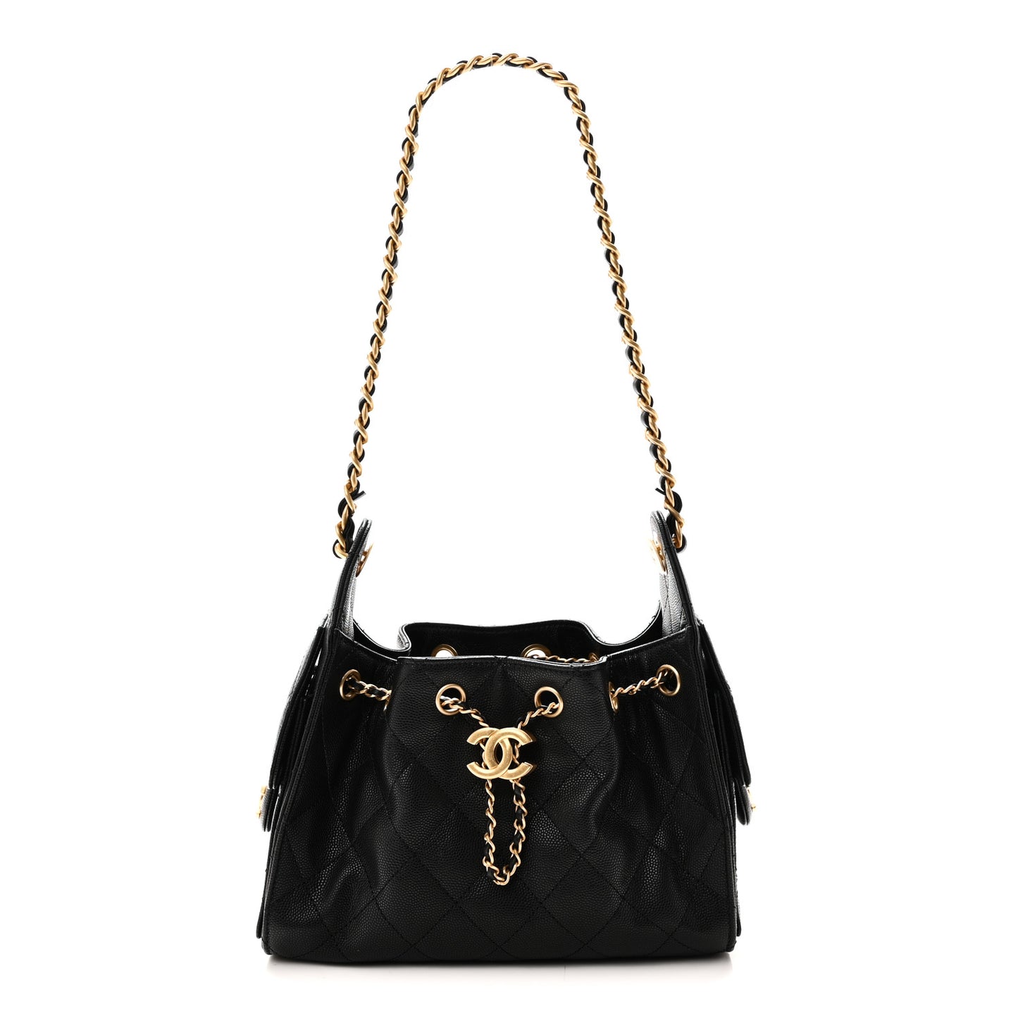 Caviar Quilted Mini Chanel 25 Handbag Black