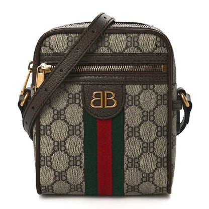 Gucci X BALENCIAGA Supreme Monogram Web Mini Ophidia Messenger Beige Ebony 1 of 10