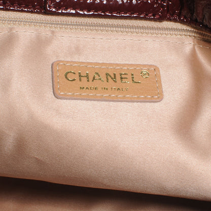 Chanel Vinyl XL Rock and Chain CC Flap Bag Bordeaux 5 of 7