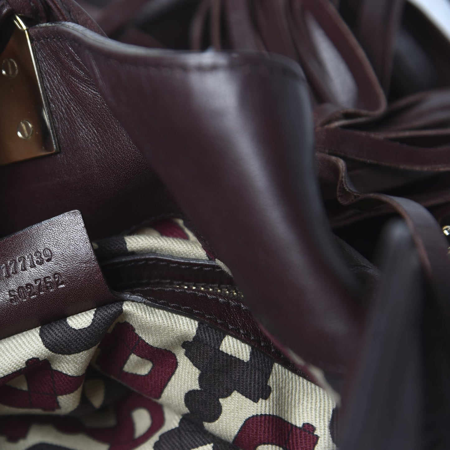 Guccissima Medium Indy Top Handle Hobo Dark Brown