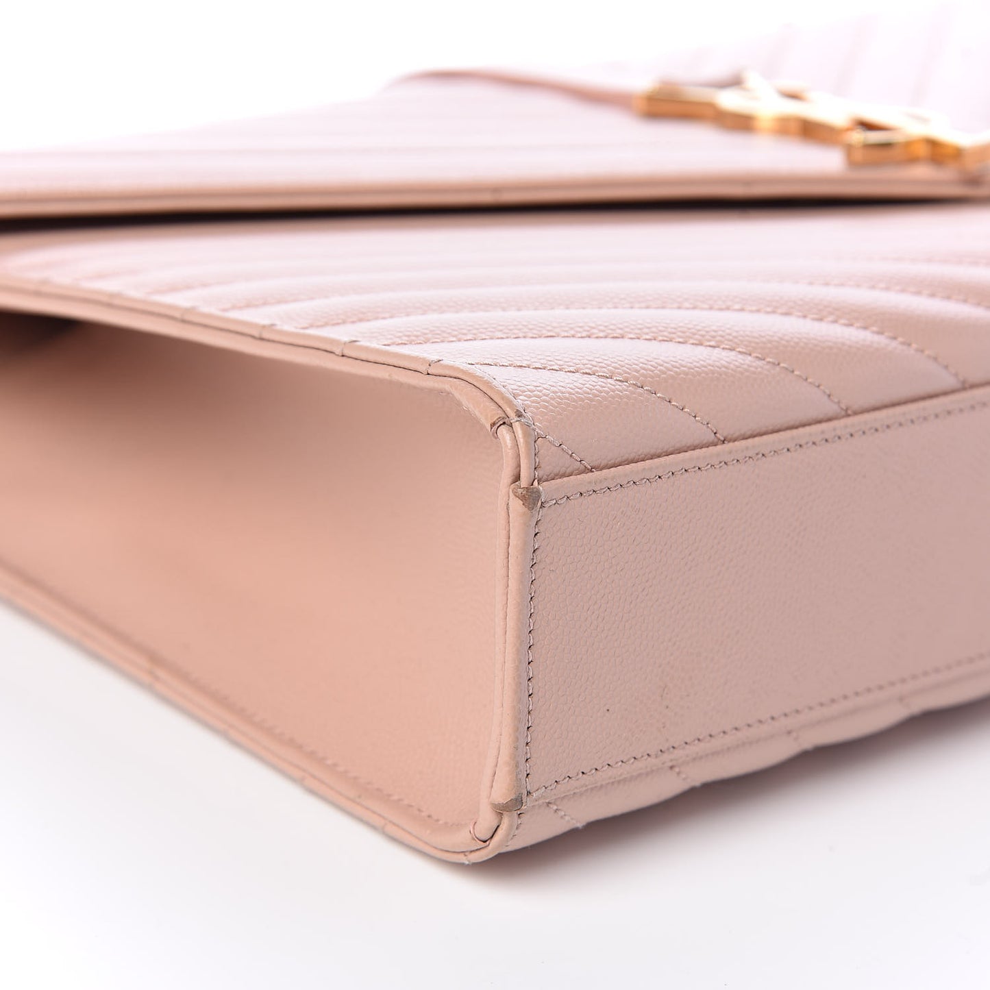 Grain De Poudre Matelasse Chevron Large Monogram Satchel Pale Pink