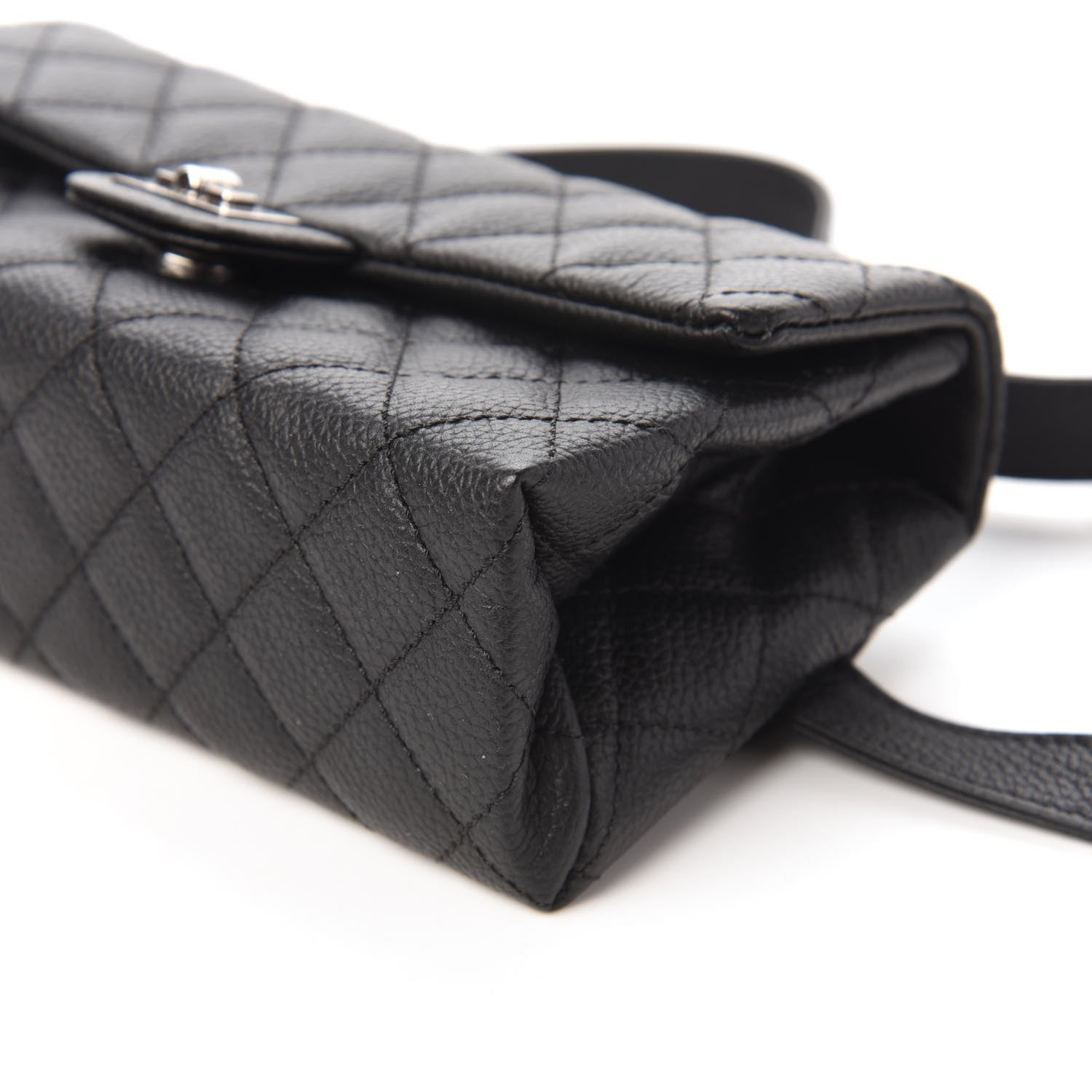 Chanel Grained Calfskin Quilted 2.55 Reissue Flap Belt Bag Clutch Black 7 of 10