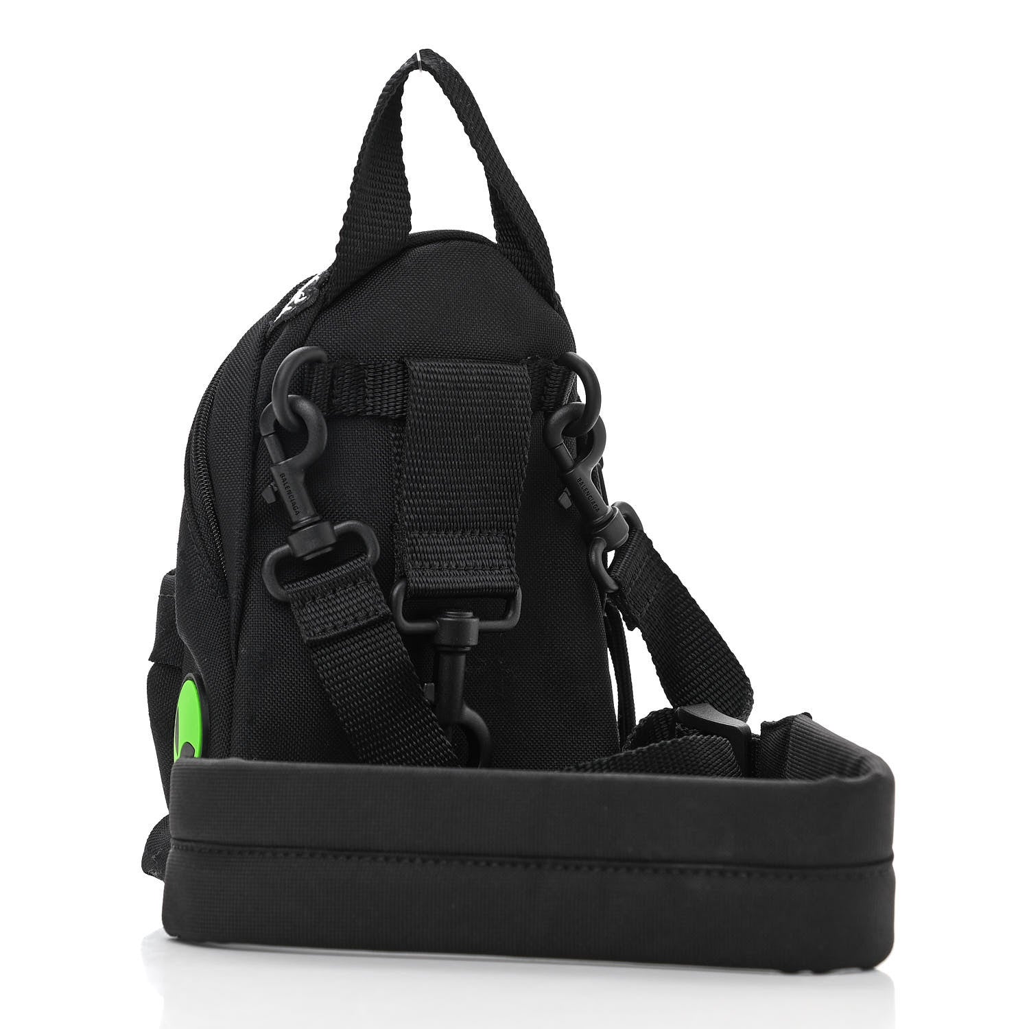 Balenciaga Recycled Casual Nylon Patches Mini Explorer Crossbody Backpack Black 3 of 11