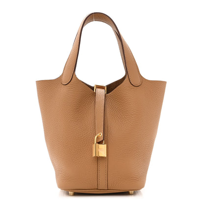 Hermes Taurillon Clemence Picotin Lock 18 PM Biscuit 1 of 11