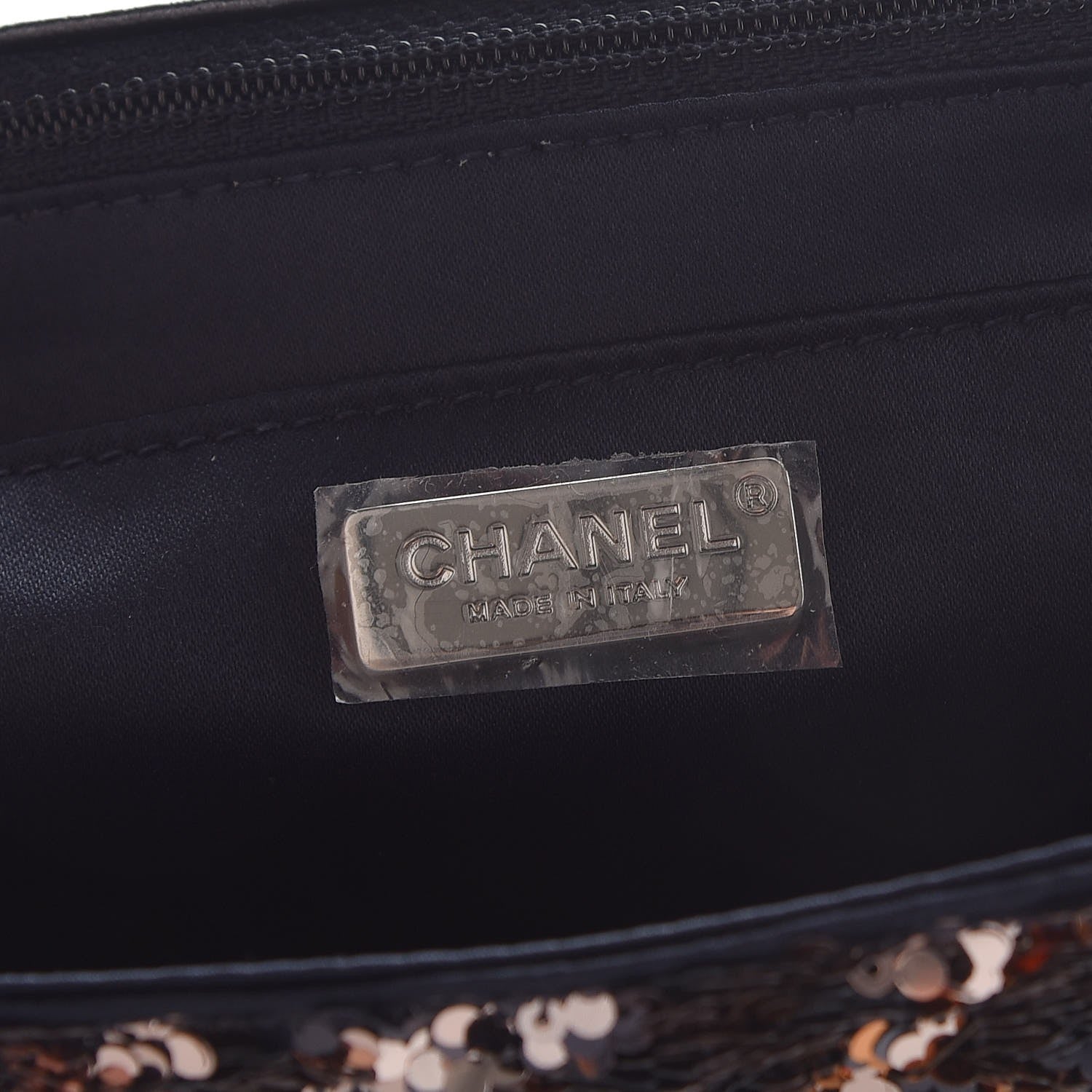 Chanel Sequin Medium Single Flap Bronze Black 6 of 7