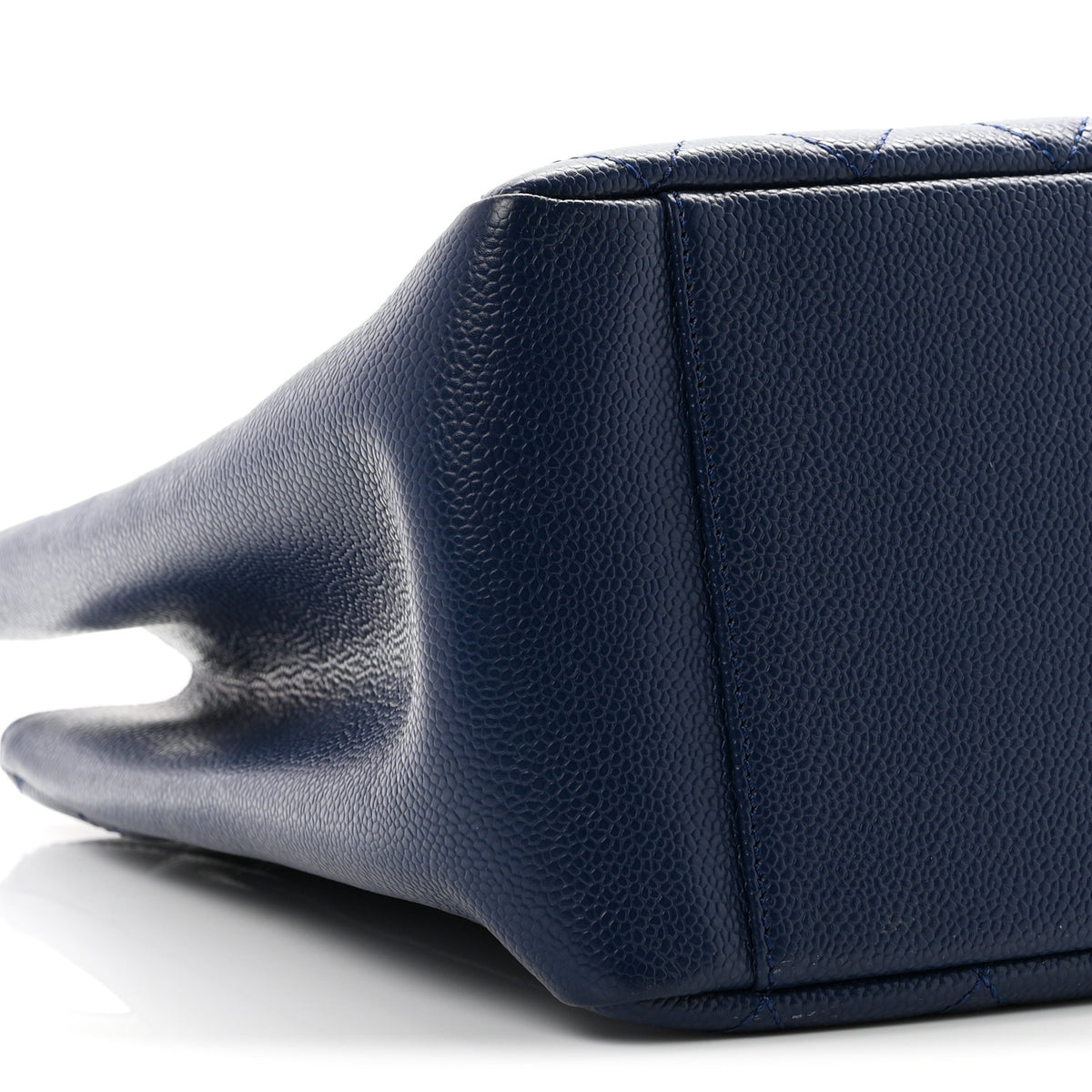 Caviar Quilted Grand Shopping Tote GST Dark Navy Blue