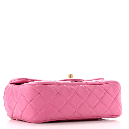 Chanel Lambskin Quilted Mini Rectangular Pearl Crush Flap Pink 4 of 10