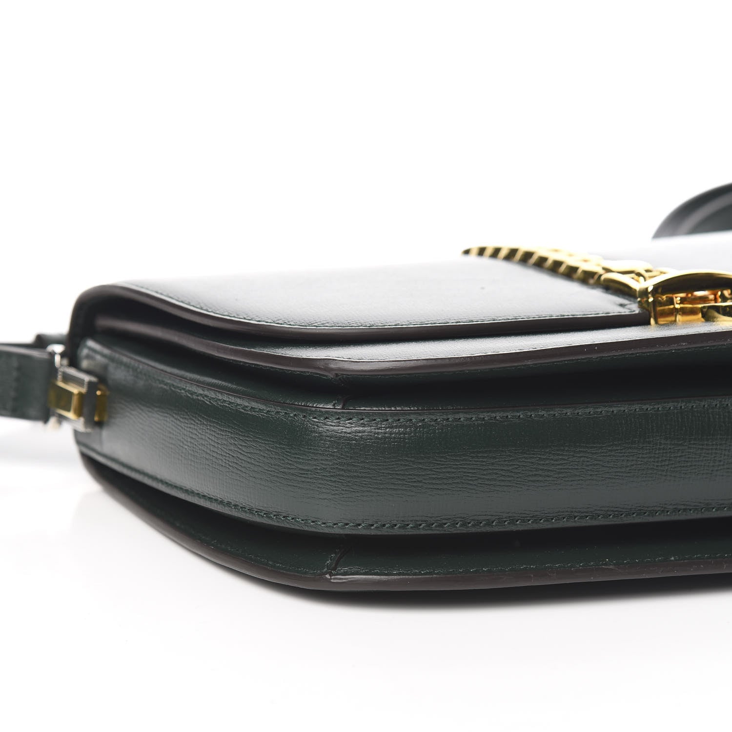 Gucci Azalea Calfskin Small Sylvie 1969 Flap Messenger Bag Green 8 of 10