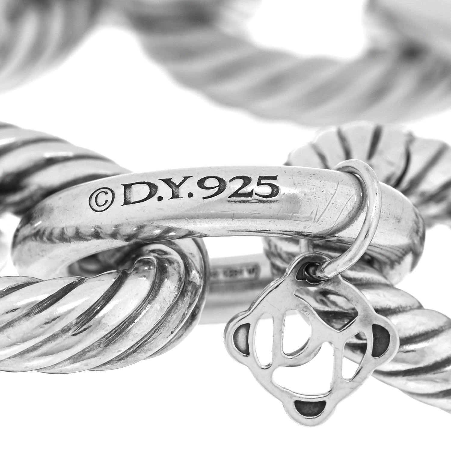 David Yurman Sterling Silver 17mm Extra Large Oval Link Bracelet 3 of 3