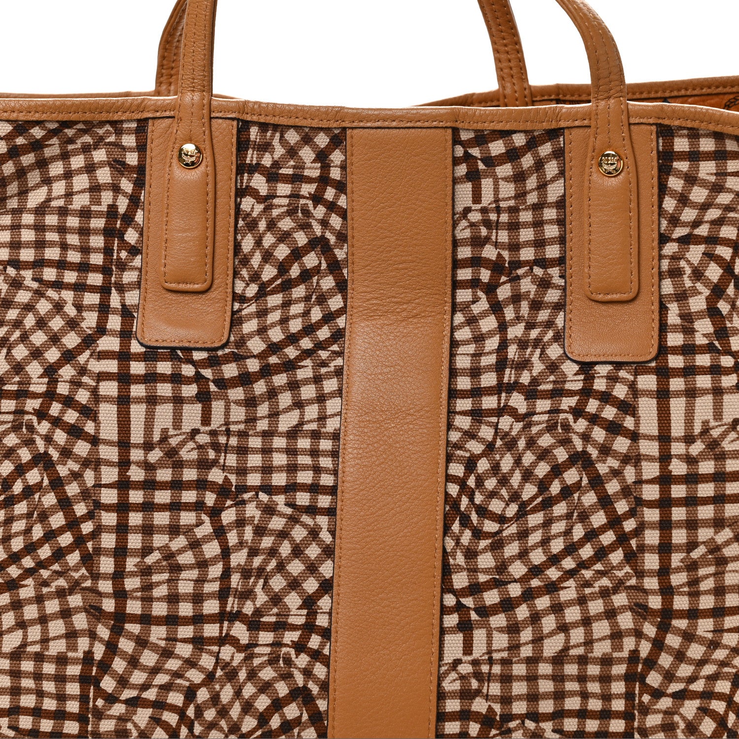 MCM Visetos Large Liz Reversible Shopper Tote Cognac 12 of 16