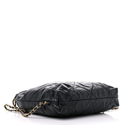 Chanel Shiny Calfskin Quilted Chanel 22 Backpack Black 4 of 11